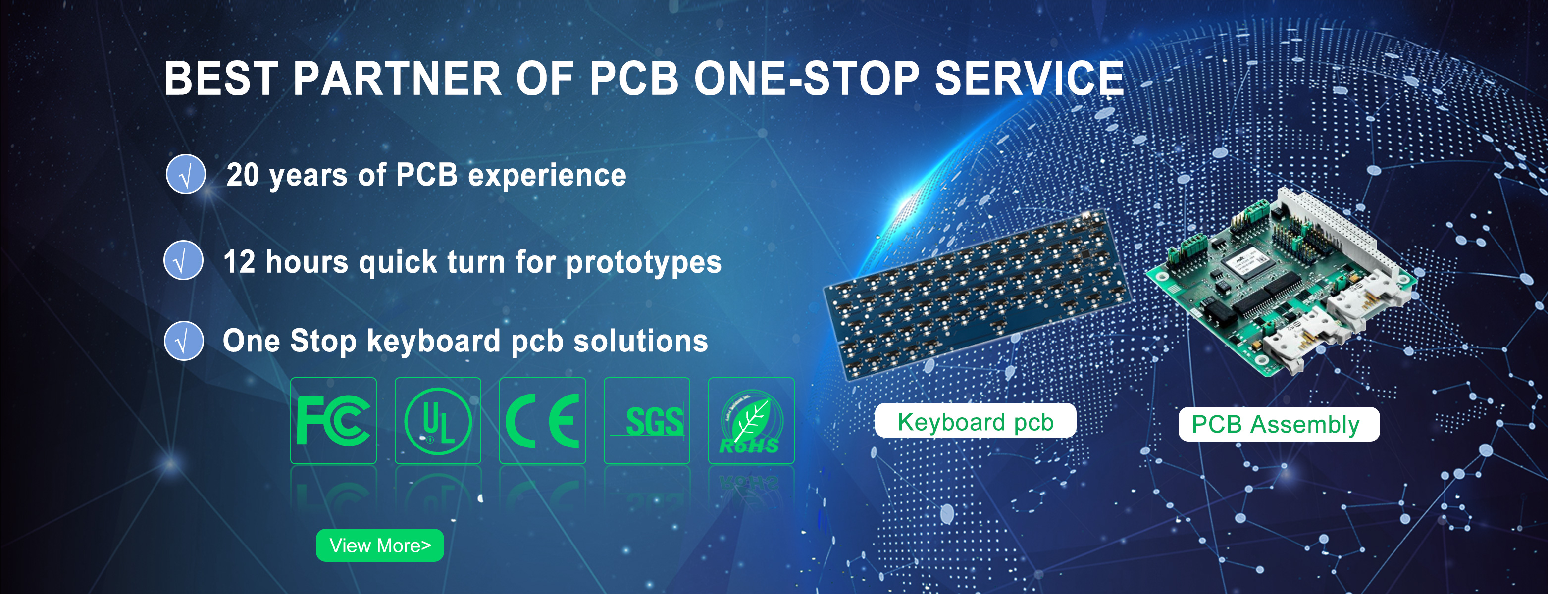 Customized ISO9001 FR4 Turnkey PCBA PCB Assembly For Electronics