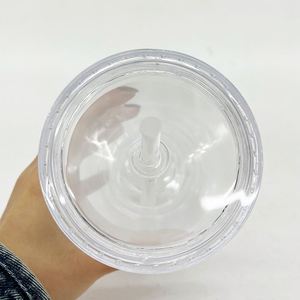 Vaso de Plástico con Purpurina Preperforado de 16 oz con Logotipo Personalizado para Impresión DIY, Taza Acrílica Transparente de 16 oz para Niños, para Viajes, Café, Cerveza - Product Image 5