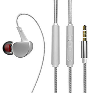 Auriculares deportivos intrauditivos con micrófono, control de botones con cable y controlador dinámico para correr y hacer ejercicio - Product Image 2