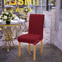 Housse de chaise universelle toutes saisons, épaisse, unie, en polyester, élastiquée, lavable en machine, haut de gamme, moderne, couleur personnalisée