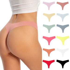 Seamless Underwear Soft No Show <b>Stretch</b> Bikini Invisibles Hipster V Cut Panties Breathable Silk Touch Briefs Panty XL - Product Image 2