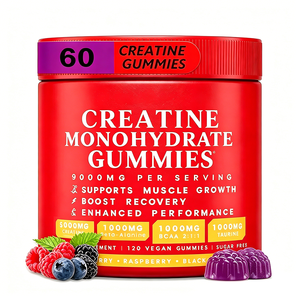Custom 60 Gummies Sport Pre Workout Muscle Growth <b>Creatine</b> <b>Monohydrate</b> Gummies 5g Energy Boosting <b>Creatine</b> Gummy Supplement - Product Image 1