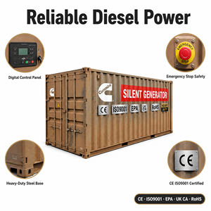 เครื่องกำเนิดไฟฟ้าดีเซลเคลื่อนที่แบบเงียบ SDEC Cummins Weichai Yuchai 80kW 100kVA ความเร็วสูง 80 กม./ชม. พร้อมหลังคาเก็บเสียง - Product Image 3