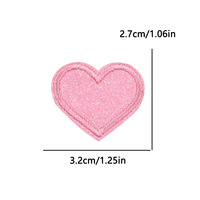 Nouveau Patch Cœur Brodé Pailleté Amour Doré Argenté Thermocollant pour le Commerce Transfrontalier
