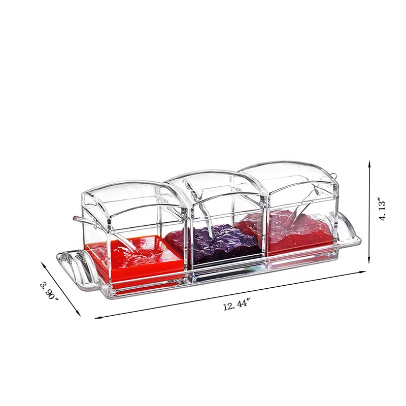 K-1054S3 Лидер продаж банка для специй сахарница соль перец бутылка приправы коробка с крышкой