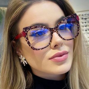 Gafas de Moda Retro Personalizadas TR90 con Marco de Ojo de Gato para Mujer, Doble Color, Bisagras de Resorte, Lentes Transparentes con Protección Anti-Luz Azul - Product Image 2