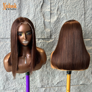 Perruque Courte Bob Pré-découpée Sans Colle 13x4 en Cheveux Humains Naturels de 14 Pouces pour Vente en Gros # 2 # Perruque Bob vietnamienne SDD lisse et droite en 4 couleurs - Product Image 3
