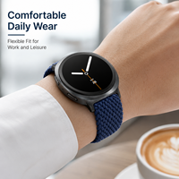 Bracelet en nylon tressé avec fermoir magnétique compatible avec Samsung Galaxy Watch8 40 mm 44 mm Watch8 Classic 46 mm, bracelet sport à ajustement sécurisé