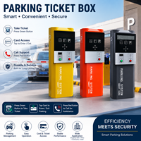 Système de stationnement LPR, distributeur de tickets de stationnement avec bouton de ticket vert, lecteur de cartes RFID et bouton d'appel d'urgence