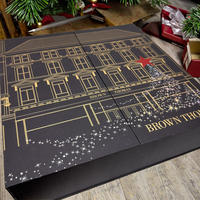 Boîte de calendrier de l'avent de Noël personnalisée en papier de conception élégante en gros avec tiroirs