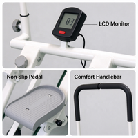 Nouveau Stepper Mécanique Pliable Multifonctionnel 2-en-1 CZ, Simulateur d'Escalade Manuel, Tapis de Marche Sans Fil, Gain de Place pour la Maison