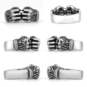 Bagues de <span class=keywords><strong>boxeur</strong></span> hip-hop MECYLIFE, bagues de poing, bagues gothiques en acier inoxydable pour hommes - Product Image 5
