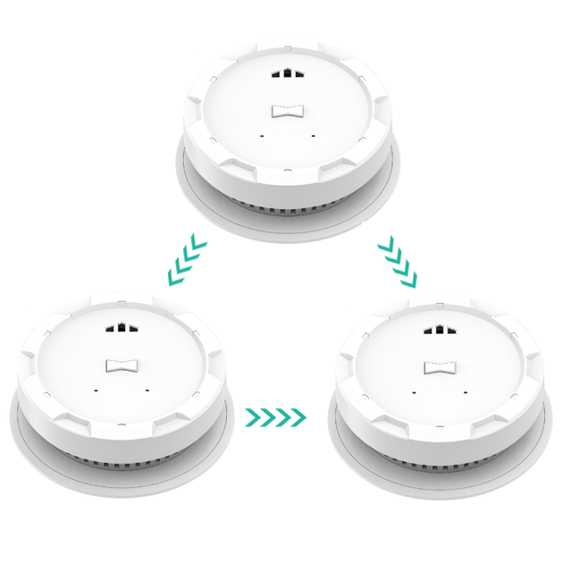 Photoelectric ABS Fire-Proof Security Detectors for Detached Houses Multi-family Houses Hotels Rental Properties Dormitories