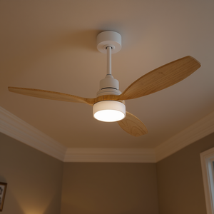 Ventilateur de plafond LED moderne de 52 pouces avec moteur DC, 6 vitesses, télécommande et lumière pour chambre à coucher, design encastré - Product Image 2