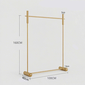 Vàng sắt từ sàn đến sàn móc áo nam và nữ cửa hàng quần áo hàng hóa Kệ Nakajima Giá hiển thị đạo cụ - Product Image 6