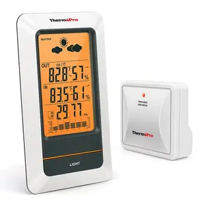 ThermoPro-termómetro Digital inalámbrico para interiores y exteriores, higrómetro con pronóstico del tiempo, TP67B