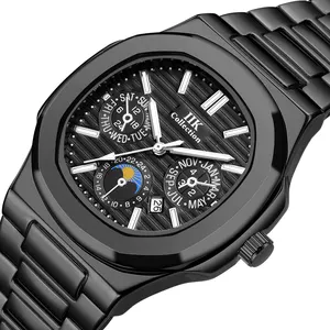 IIK Collection 1376, superventas, nuevo reloj de cuarzo para hombre, última correa de acero, resistente al agua, pantalla de fecha, reloj de pulsera de negocios minimalista - Product Image 1