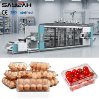 Machine de thermoformage multi-stations pour barquettes à œufs jetables en plastique, machines de fabrication de boîtes à fruits en plastique