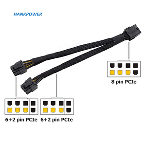 Cable Adaptador Divisor de GPU <span class=keywords><strong>PCI</strong></span> <span class=keywords><strong>Express</strong></span> de <span class=keywords><strong>8</strong></span> Pines Hembra a Doble <span class=keywords><strong>8</strong></span> Pines (6+2) Macho, 20 cm, 18AWG con Funda - Product Image 6