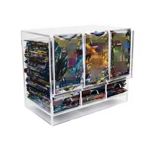 Индивидуальная прозрачная акриловая 3 слота TCG торговая упаковка бустерная упаковка диспенсер для торговой карты TCG упаковка спортивной карты - Product Image 2