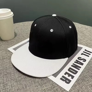 OEM ODM Fashion Trend <b>Flat</b> Bill Cotton Hip Hop Cap Custom Logo Adjustable Summer 6 Panel Snapback <b>Hat</b> - Product Image 2