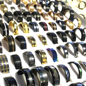 Niedriger Preis, einfacher und modischer Edelstahl <span class=keywords><strong>ring</strong></span>, abgeschrägter Wolframkarbid-<span class=keywords><strong>Ring</strong></span>, Großhandel mit Herren-und Damen schmuck - Product Image 1