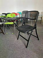 Chaises de bureau pliantes ergonomiques et confortables en plastique, métal et acier avec tablette d'écriture intégrée pour étudiants et adultes – Vente en gros