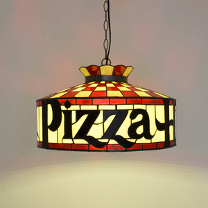 TAOHD Retro Pizza <span class=keywords><strong>cocacola</strong></span> pantalla Tiffany accesorios de iluminación interior decoración moderna colgante techo lámpara colgante Pizza candelabro - Product Image 1