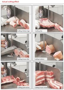Commercial Automatic Kitchen Equipment Butcher Table Top Electric Cow Beef Frozen Meat and <b>Bone</b> Band <b>Saw</b> Cutter Cutting Machine - Product Image 3