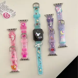 Cute Cartoon Designed Soft Silicone Band Strap for Apple Watch Series 9/8/7/6/5/4/3/2/1