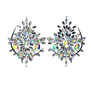 YINGLI Body Jewels Rave Festival Rhinestone Face Body Jewelry Stick on Crystal Tattoo Pezón Pecho Crystal Body Gem Stones - Product Image 5