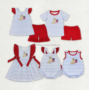 Conjunto de Camisa Azul con Bordado de Barco y Mangas Cortas para Bebés Niños, Pantalones Cortos con Bolsillos y Rayas - Product Image 6