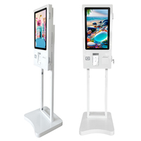 Kiosco de Autoservicio de 24 Pulgadas con Pantalla Táctil de 10 Puntos, Windows 10, Impresora de Recibos, Función de Escaneo de Códigos QR y NFC