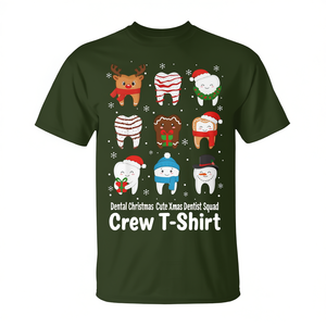 Dental Christmas Cute <b>Dentist</b> Crew T-Shirt-China Model A10964 - Product Image 2