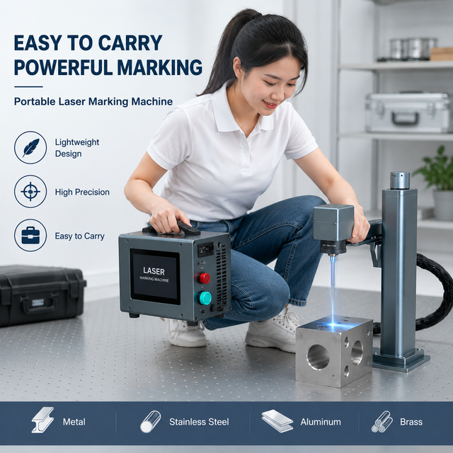 Handheld Fiber Laser Marking Machine 20w 30w Portable Laser Metal Marker High Speed Laser Engraving Machine in Sale