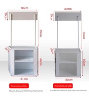 Comptoir promotionnel ABS, table publicitaire, étagère à snacks, station de dégustation pour supermarché, présentoir pliable et portable, rectangulaire