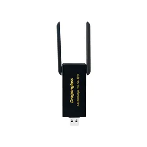 Harga pabrik adaptor WiFi USB 3.0 adaptor jaringan nirkabel Dual Band 5GHz 1800Mbps Dongle WiFi untuk PC