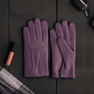Splendid Apparel Gants de poignet violets en coton/polyester/spandex, écologiques, unis, élastiques, pour le cyclisme, le sport quotidien et les activités décontractées, compatibles écran tactile - Product Image 1