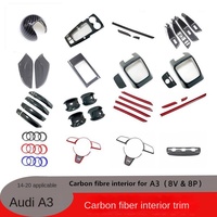 Console centrale ABS, pommeau de levier de vitesse, garniture de volant, garniture de porte pour Audi A3 2014-2020, modification de l'intérieur de la voiture