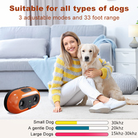 Dispositivo de entrenamiento sónico LED recargable por USB, el más vendido, antiladridos, no irritante, ULTRASÓNICO, para disuadir ladridos de perros, hecho de plástico