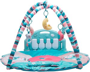 Colchoneta lavable para jugar al gimnasio, colchoneta grande con sonajeros suaves para colgar, teclado, Piano, centro de actividades musicales - Product Image 4
