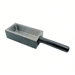แม่พิมพ์เหล็กกล้าคาร์บอนรูปสี่เหลี่ยมสำหรับหล่อกราไฟต์ น้ำหนัก 1 กก. ยี่ห้อ Eagle High Quality รุ่น 25.2433 พร้อมด้ามจับ สำหรับงานหล่อเครื่องประดับ DIY - Product Image 1