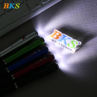 Stylo bille en plastique de style sportif BKS avec logo personnalisé LY7538, 12g, avec lumière LED et encre noire de 1,0 mm, pour cadeaux promotionnels