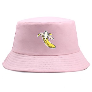 Chapeau seau classique à broderie <span class=keywords><strong>banane</strong></span> <span class=keywords><strong>avec</strong></span> logo personnalisé Chapeau <span class=keywords><strong>Bob</strong></span> en coton pour fête de pêche Voyage décontracté Utilisation quotidienne Motif de fruits - Product Image 5
