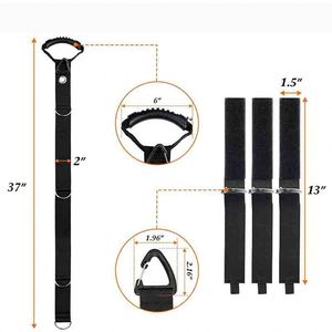 Hot Selling Black Portable Nylon Webbing Strap Carry Handle Heavy Duty Reusable Double Sided <b>Adhesive</b> <b>Hook</b> Loop Storage System - Product Image 1
