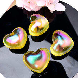Cristales de Cuarzo de Colores Aura, Cristales Curativos en Forma de Corazón, Electrochapados, para Regalo o Decoración del Hogar, Venta al por Mayor - Product Image 1