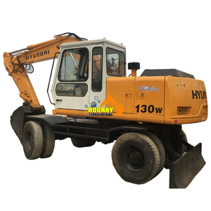 Second Hand Hyundai 130W Hydraulic Excavator Used R210 200 140 150 Wheel Digger for Sale Original <b>Machinery</b> - Product Image 1