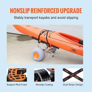 Hanak Hot Bán 13inch bãi biển có thể điều chỉnh chiều rộng tàu sân bay có thể gập lại xe đẩy 350lbs Công suất <span class=keywords><strong>Kayak</strong></span> giỏ hàng - Product Image 5