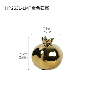Vaso di Melograno in Porcellana Oro e Argento, Decorazione Moderna e Semplice per <span class=keywords><strong>Soggiorno</strong></span>, Mobile TV, Design Lussuoso - Product Image 6