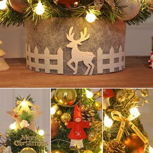 Mini sapin de Noël en PVC de 60 cm, série or, de haute qualité, petit ornement de bureau pour la maison, le bureau, la fête de Noël - Product Image 3
